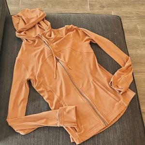 Lululemon light orange zip up jacket